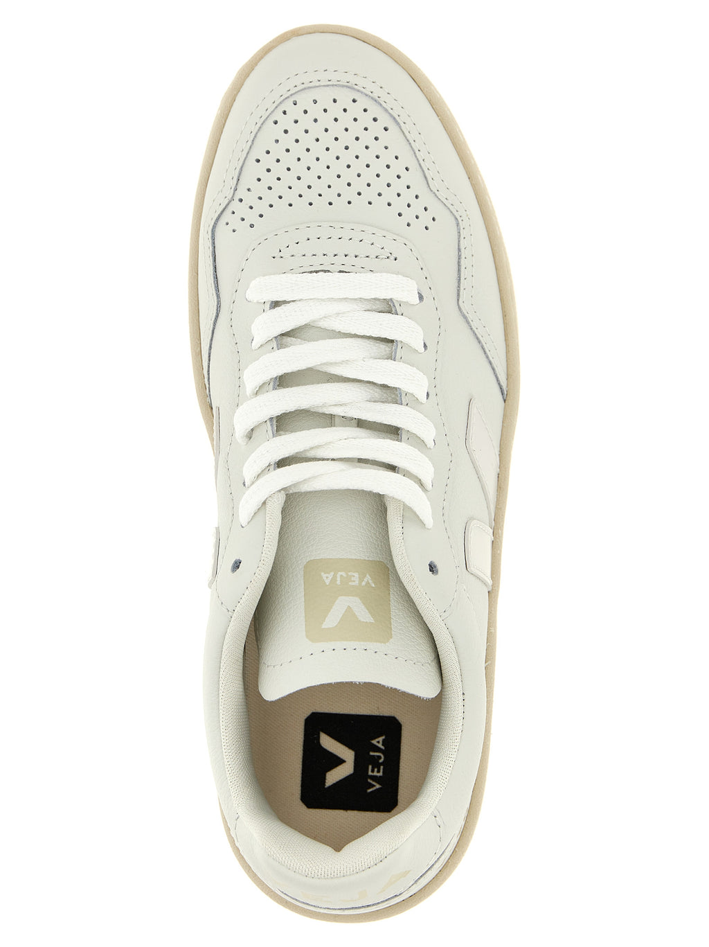 White Leather Low Top Sneakers