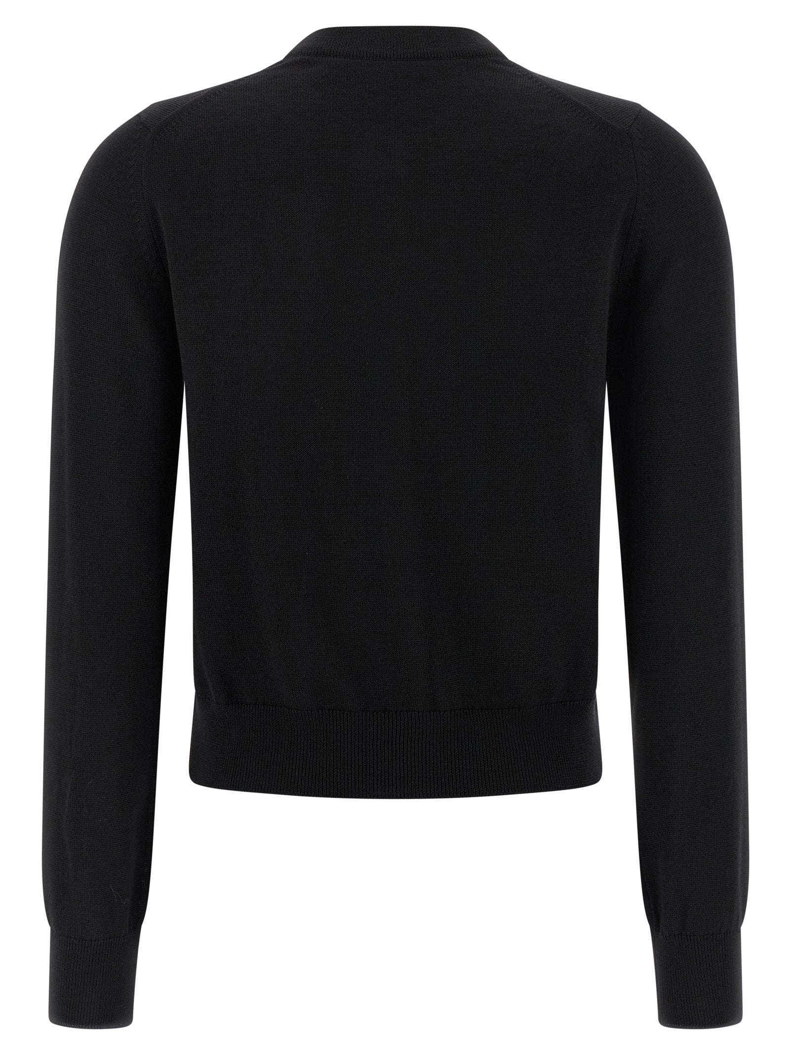 Black Virgin Wool Cardigan