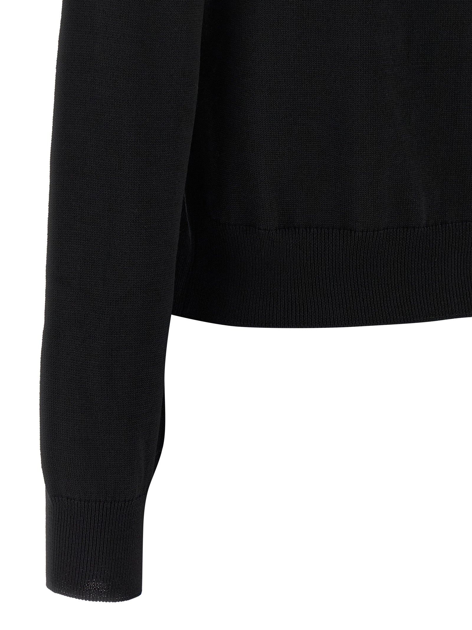 Black Virgin Wool Cardigan