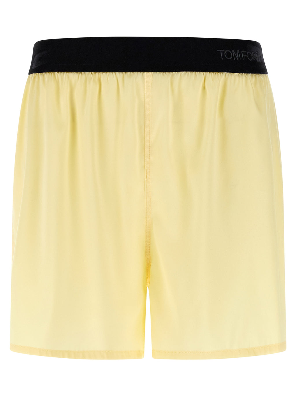 Bicolor Silk Bermuda Shorts