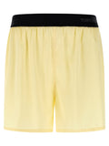 Bicolor Silk Bermuda Shorts