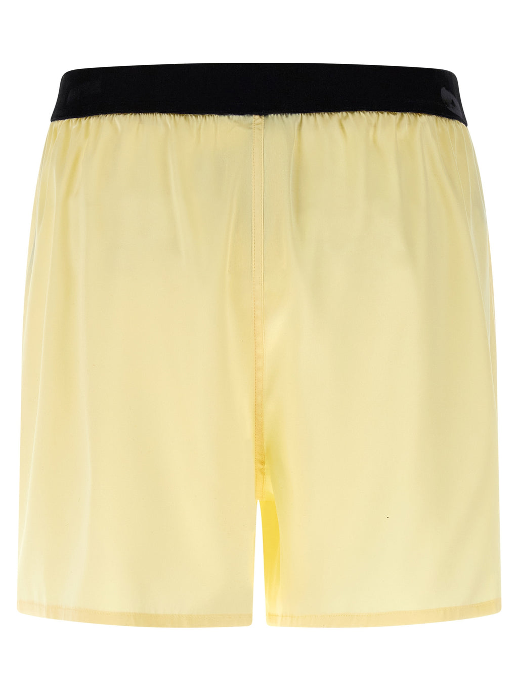 Bicolor Silk Bermuda Shorts