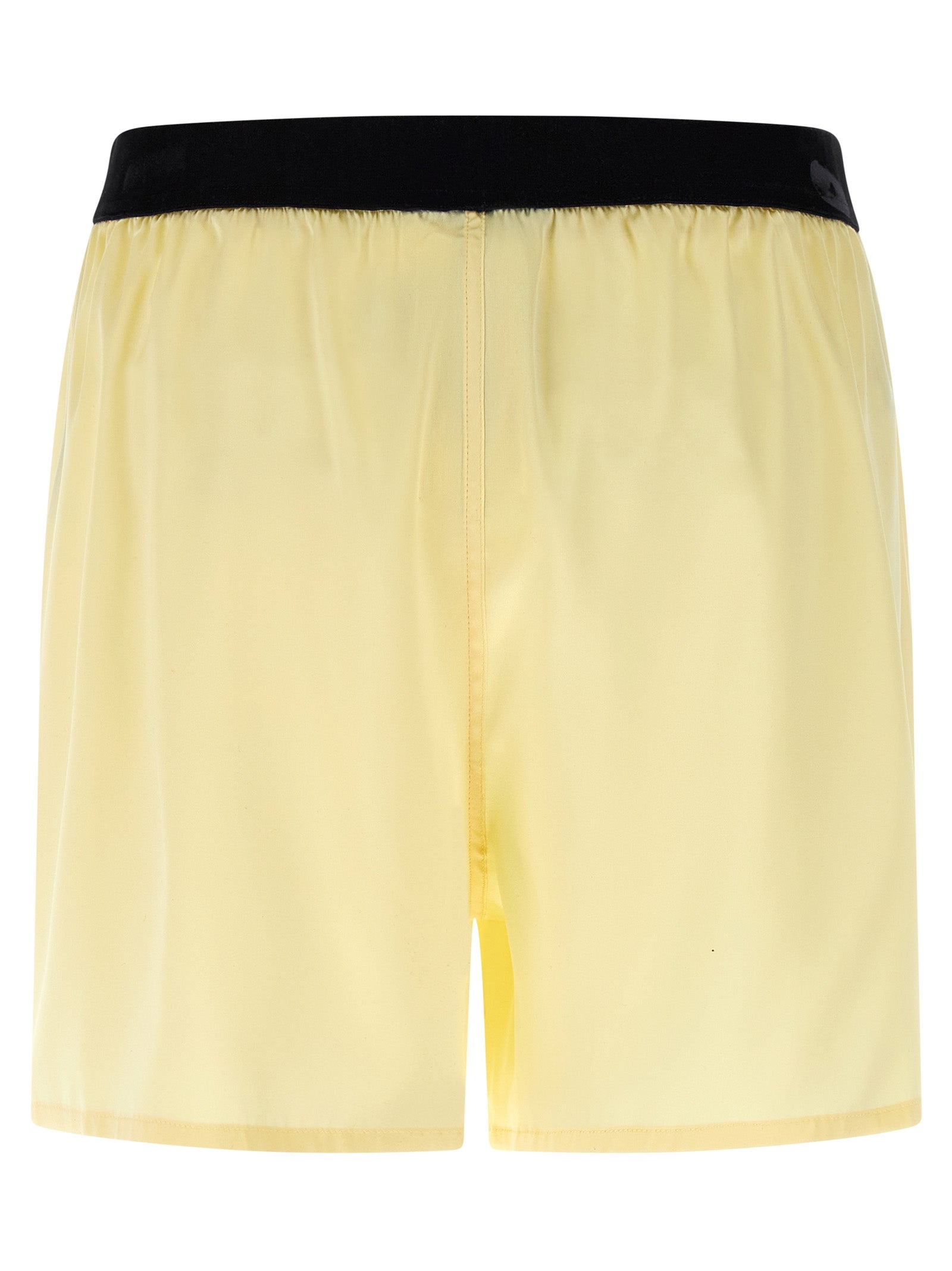 Bicolor Silk Bermuda Shorts