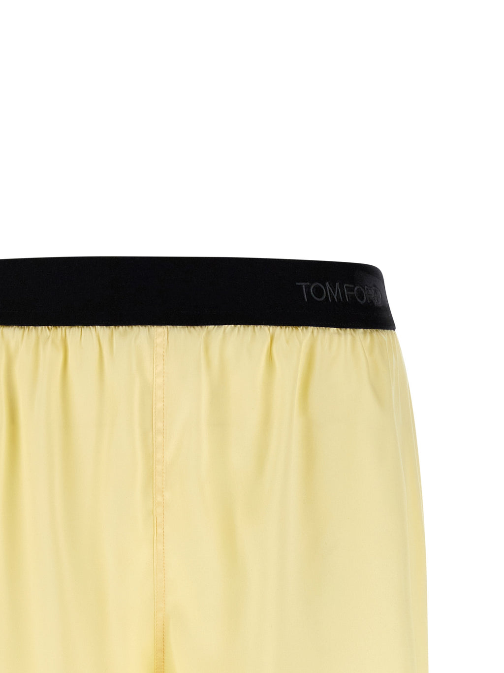 Bicolor Silk Bermuda Shorts