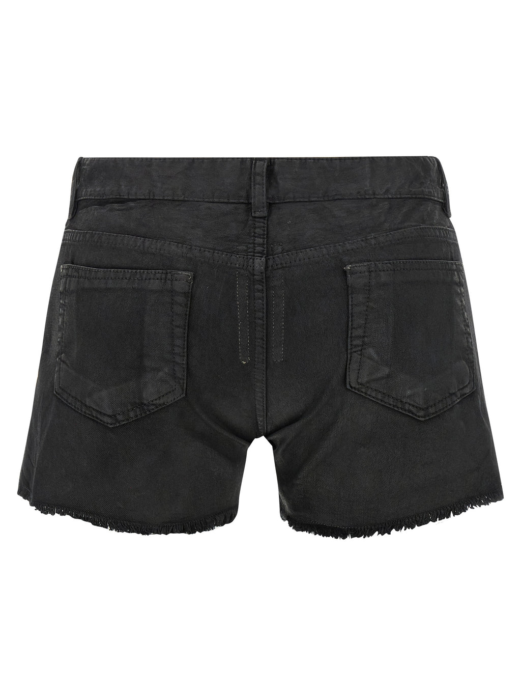 Black Cotton Bermuda Shorts
