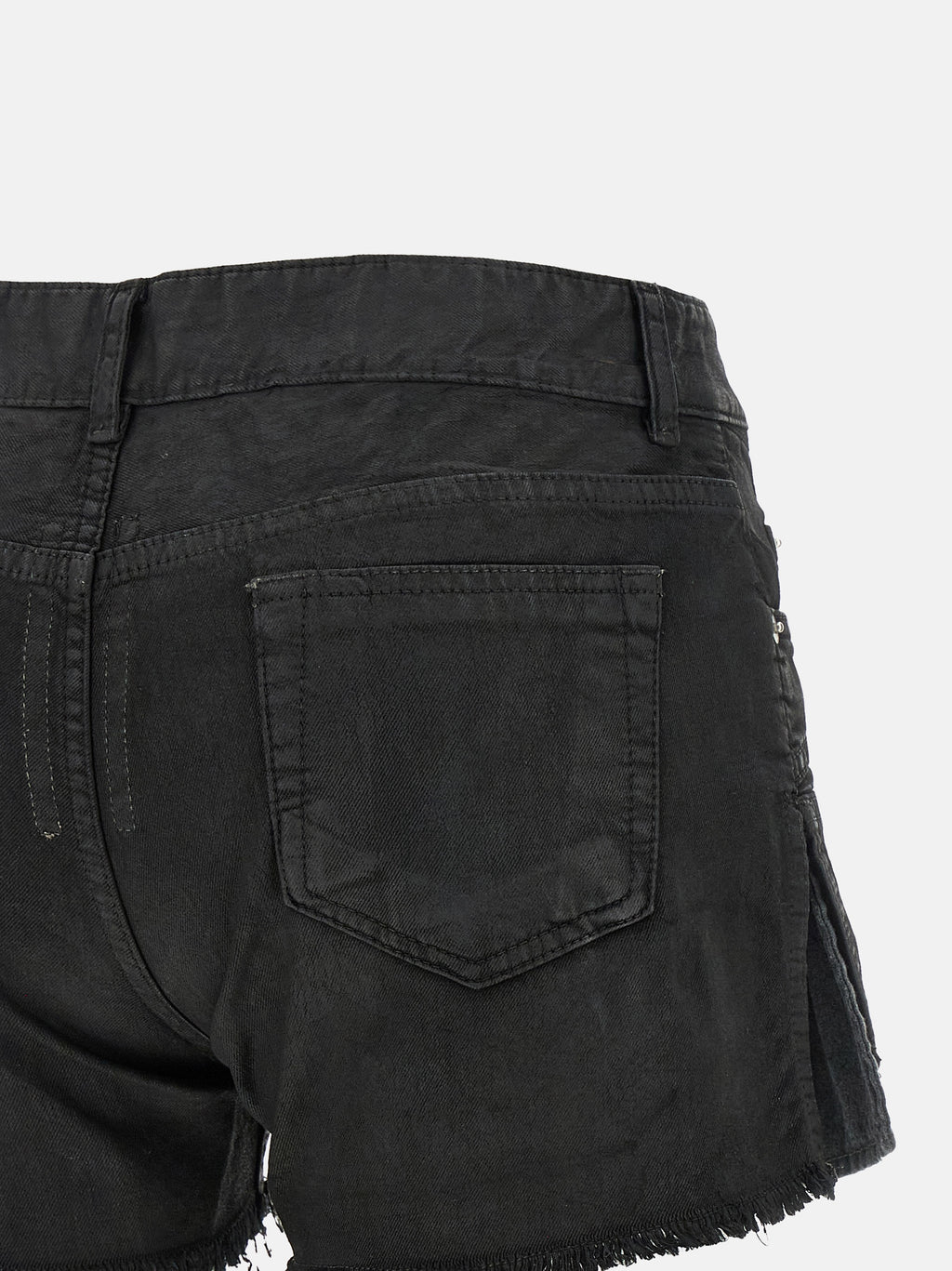 Black Cotton Bermuda Shorts