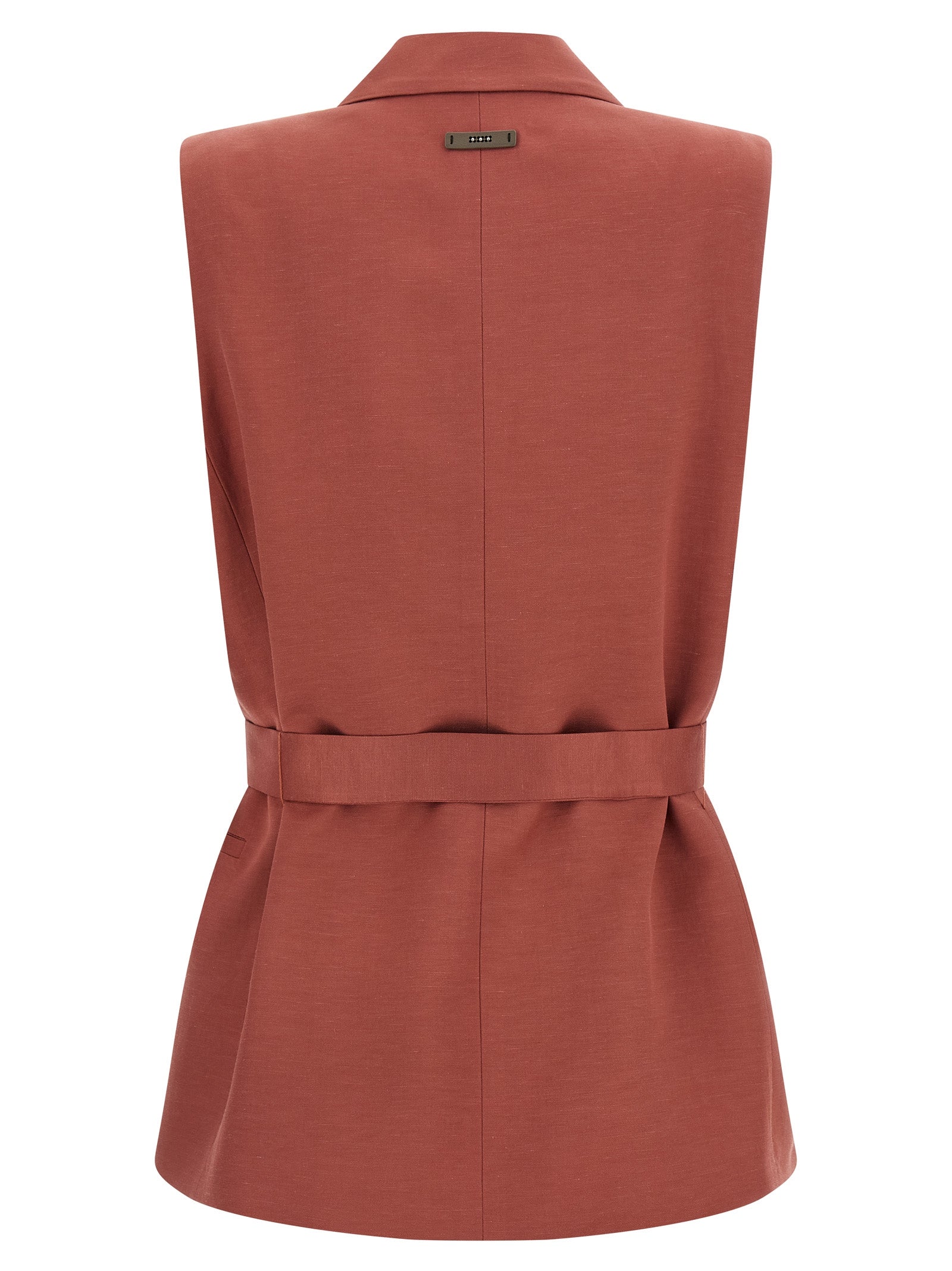 Multicolor Viscose Sleeveless Jacket
