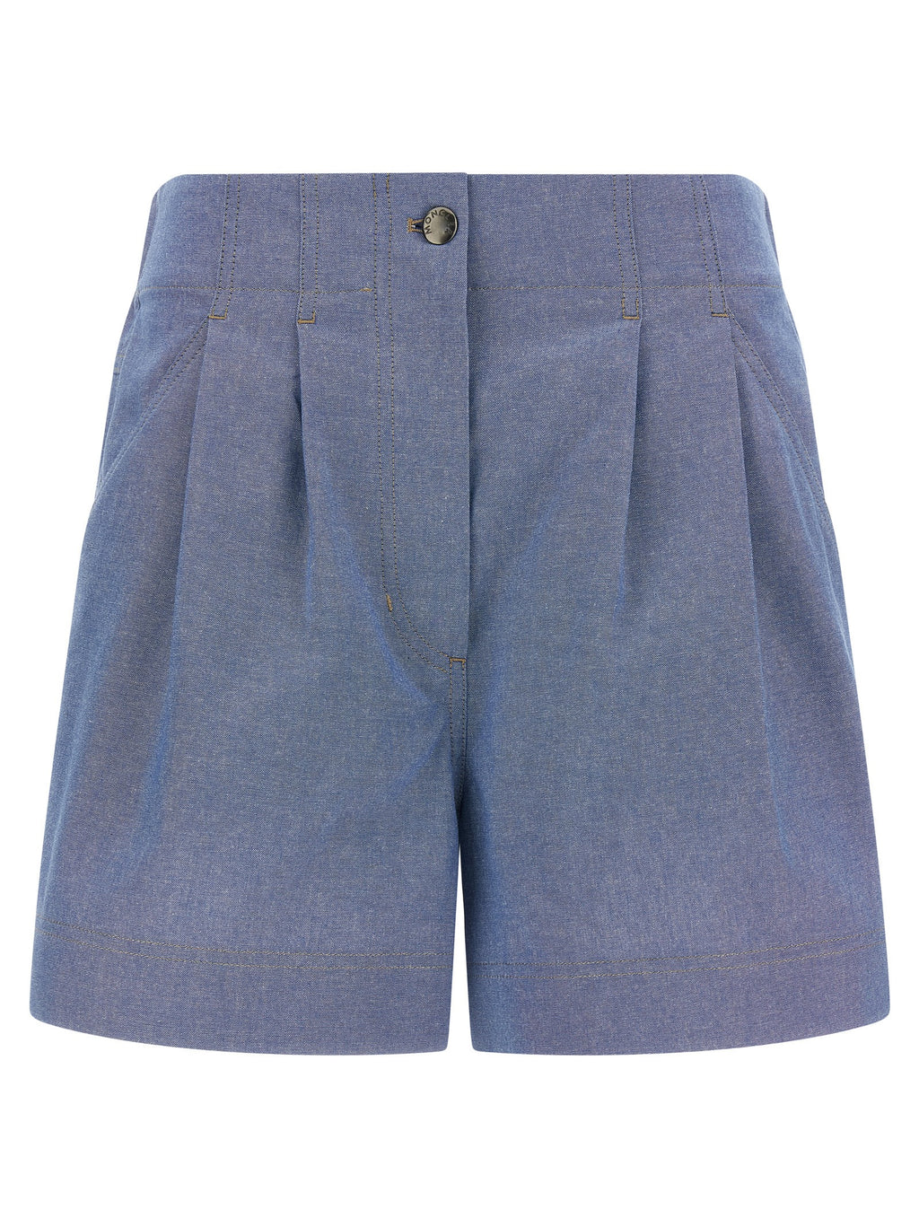 Blue Cotton Bermuda Shorts