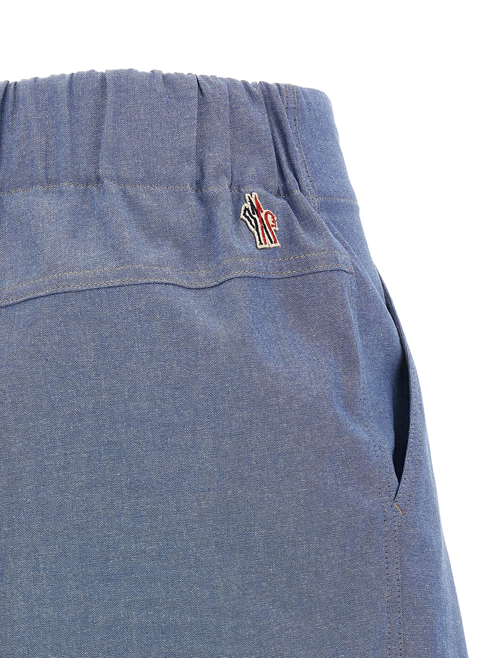 Blue Cotton Bermuda Shorts