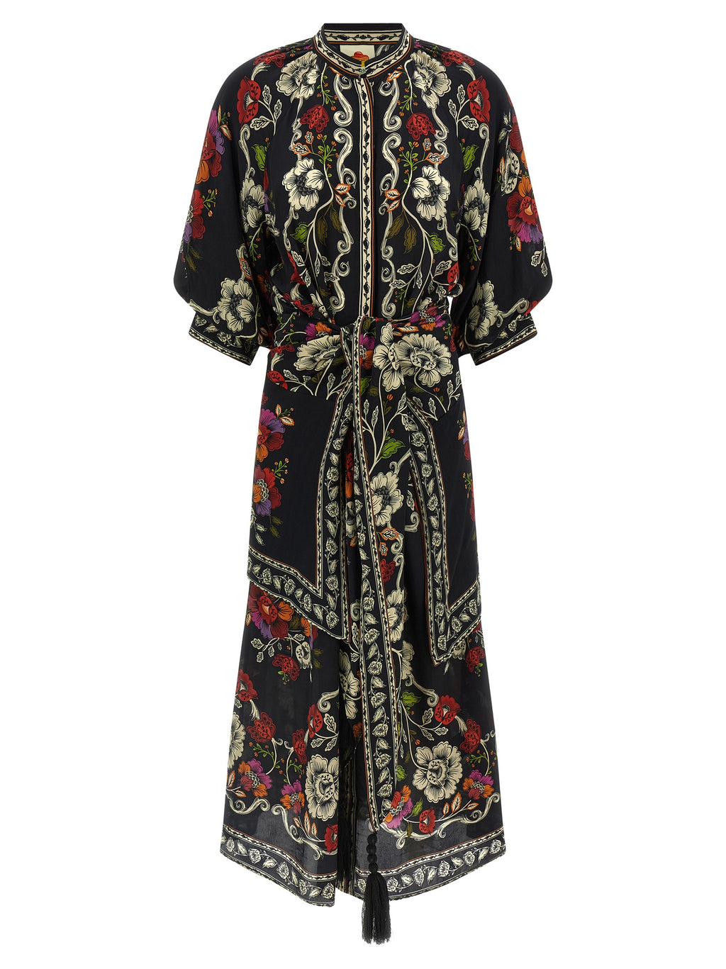 Black Viscose Midi Dress