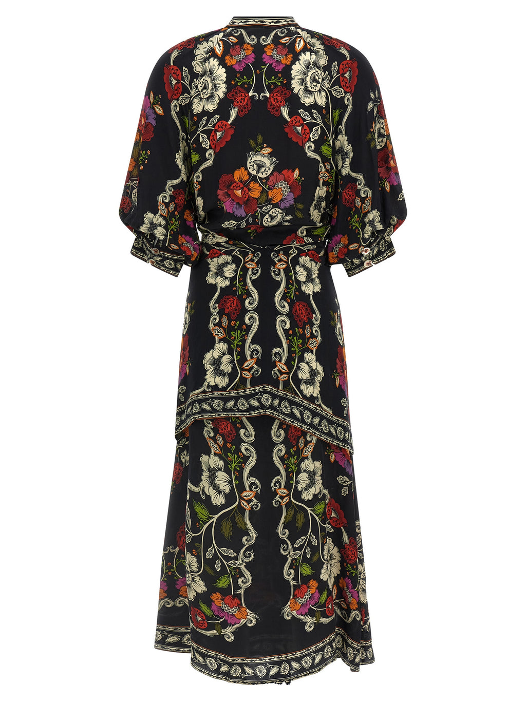 Black Viscose Midi Dress