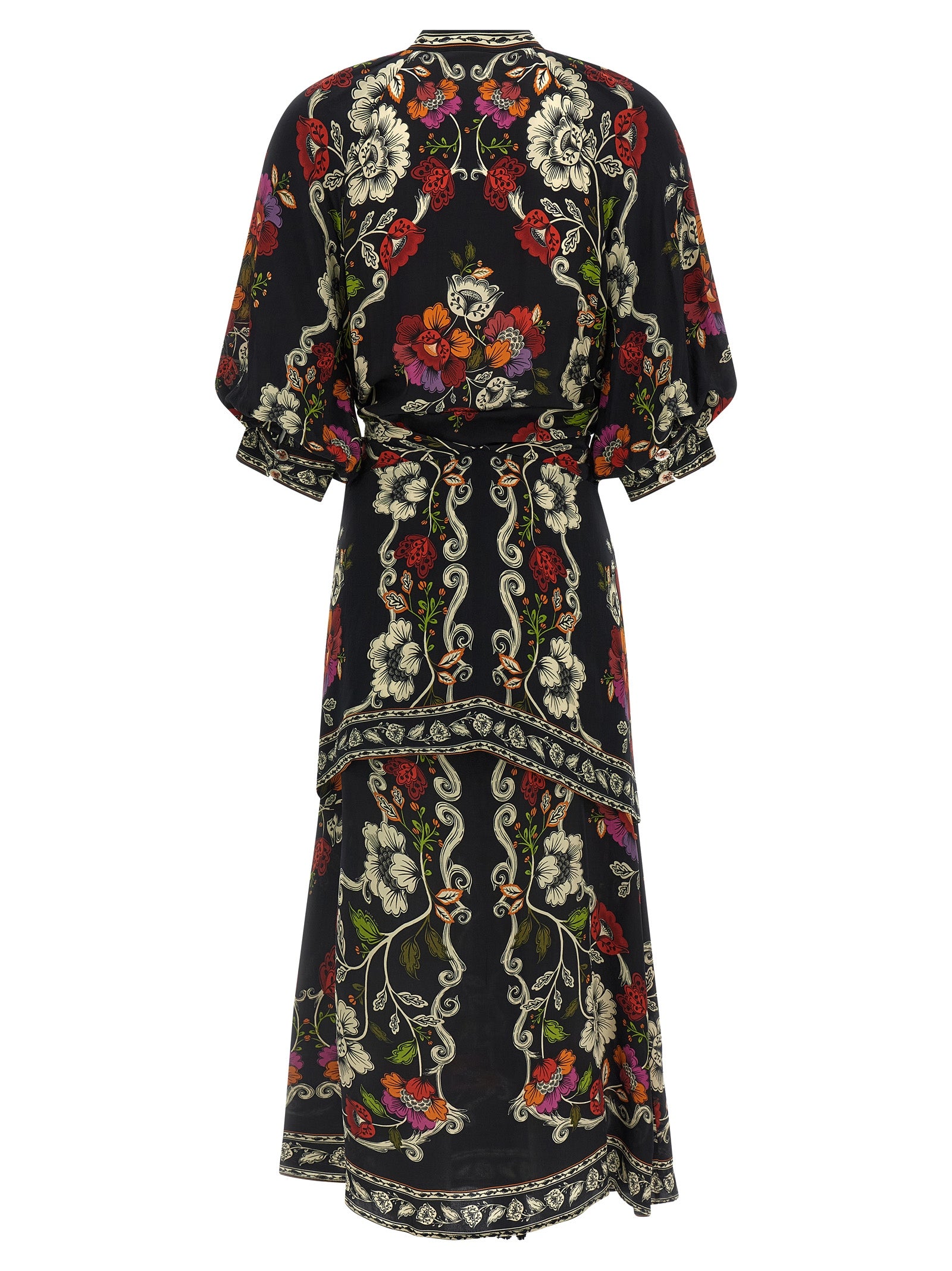 Black Viscose Midi Dress