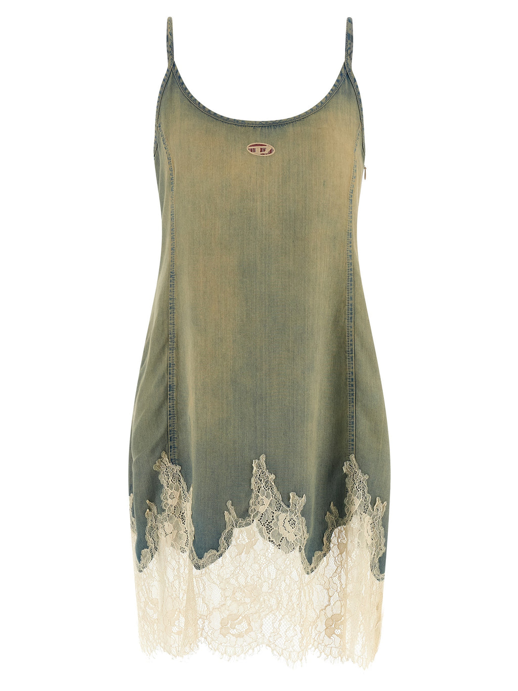 Beige Lyocell Short Dress