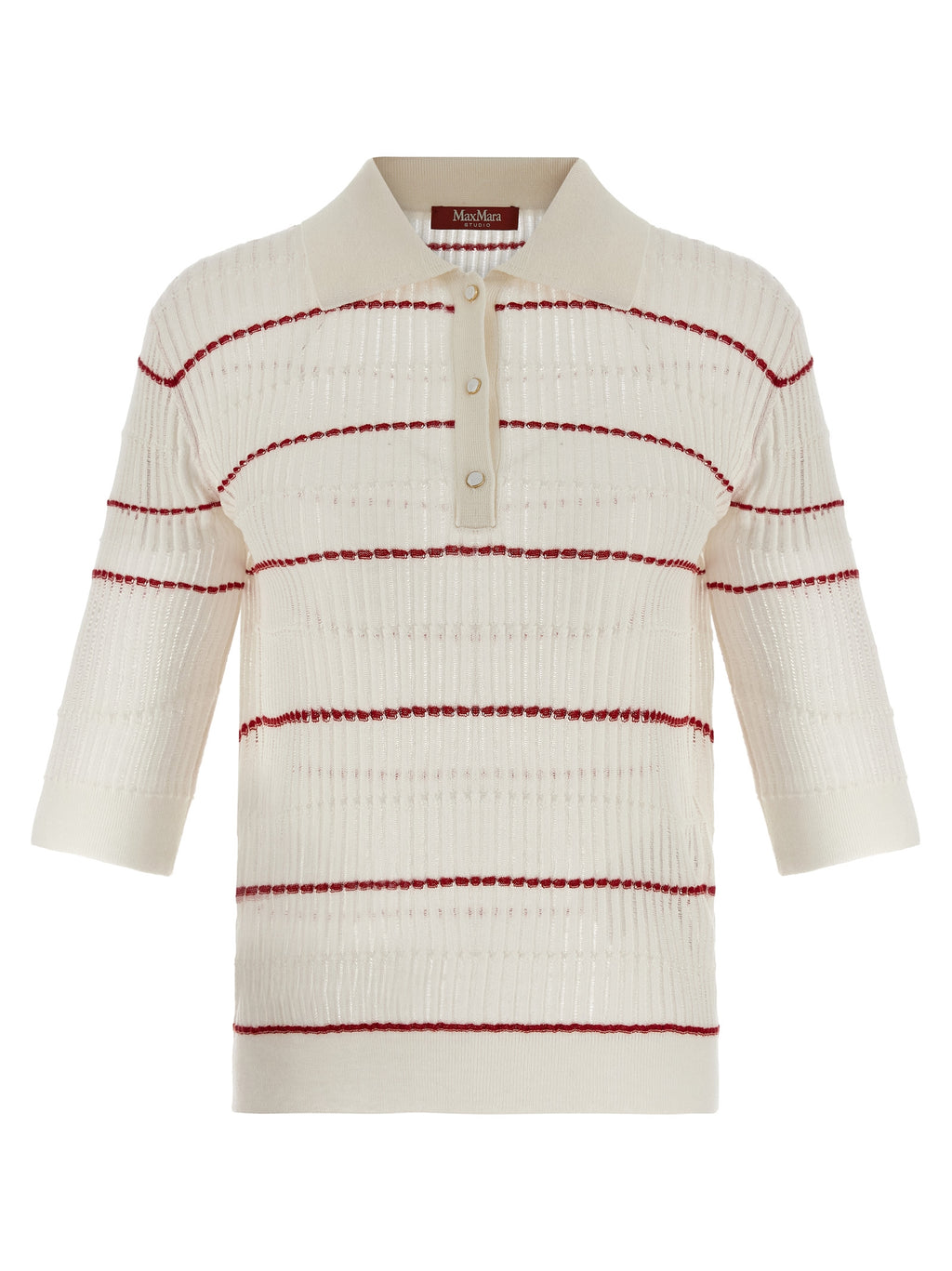 White Silk Polo Shirt