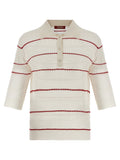 White Silk Polo Shirt
