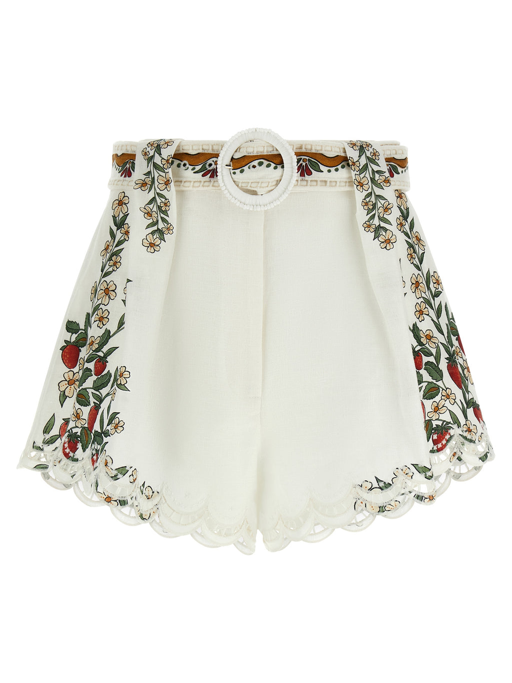 White Viscose Bermuda Shorts