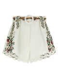 White Viscose Bermuda Shorts
