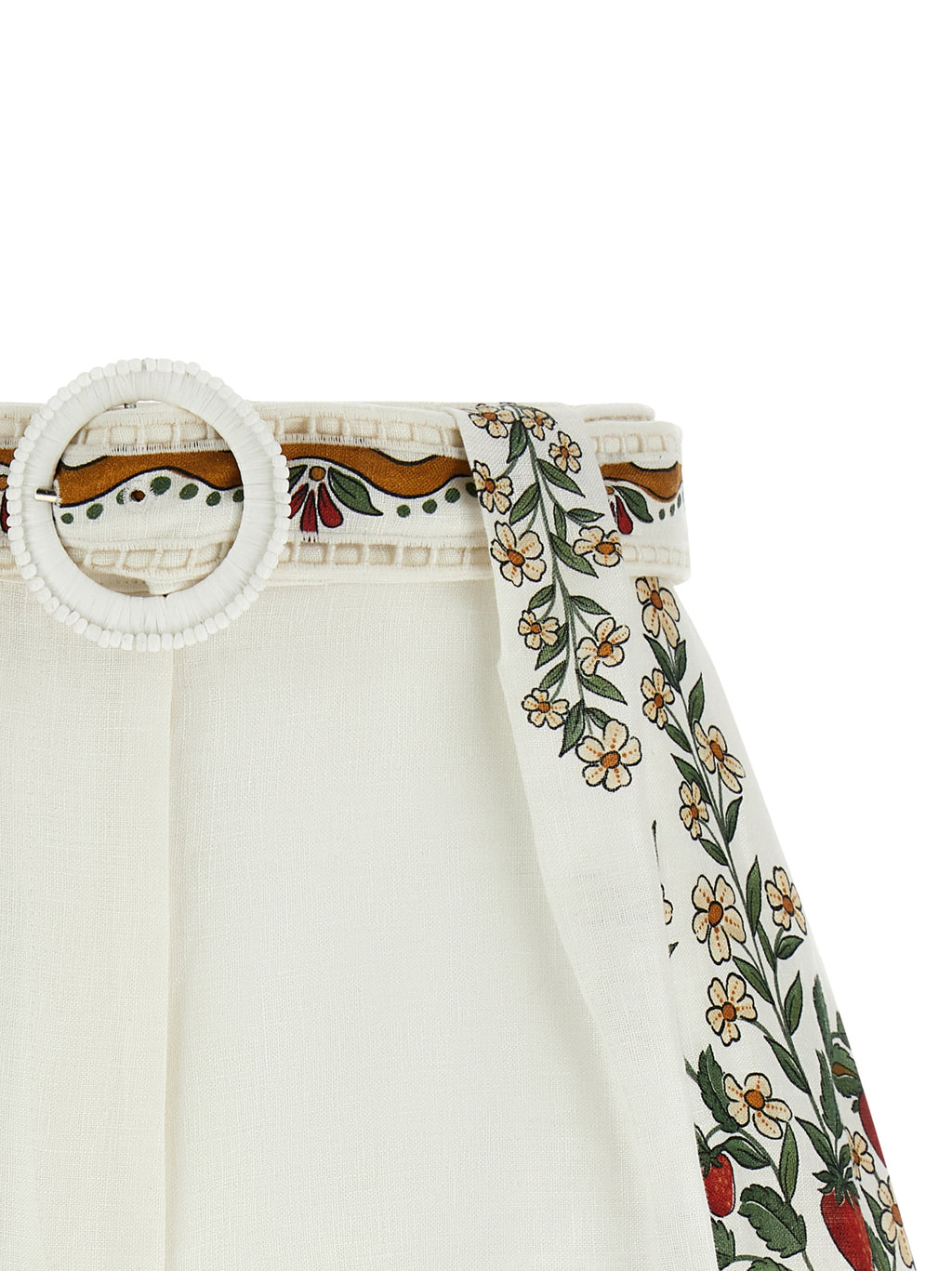 White Viscose Bermuda Shorts