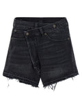 Black Cotton Bermuda Shorts