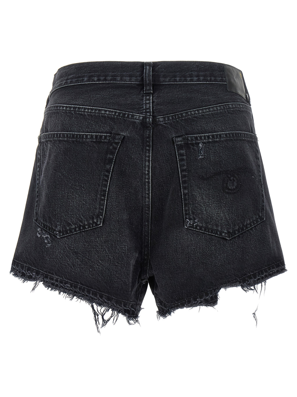 Black Cotton Bermuda Shorts
