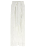 White Cotton Casual Pants