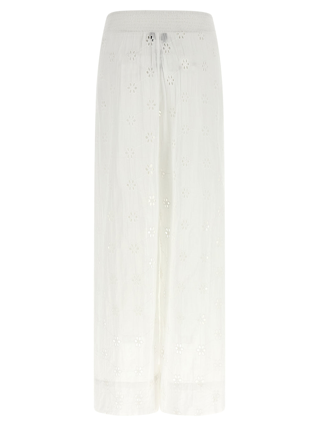 White Cotton Casual Pants