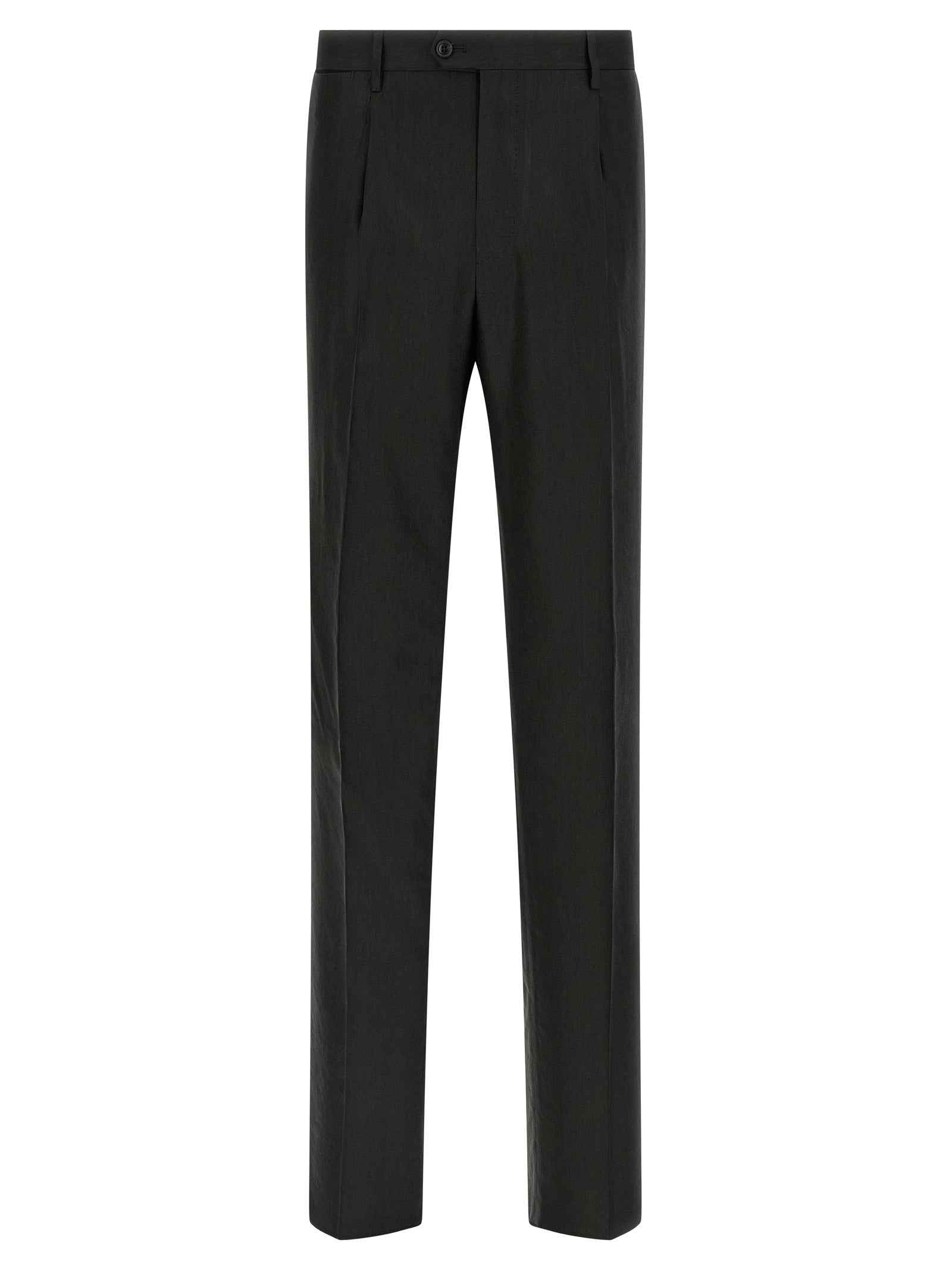 Black Linen Two-Piece Suit