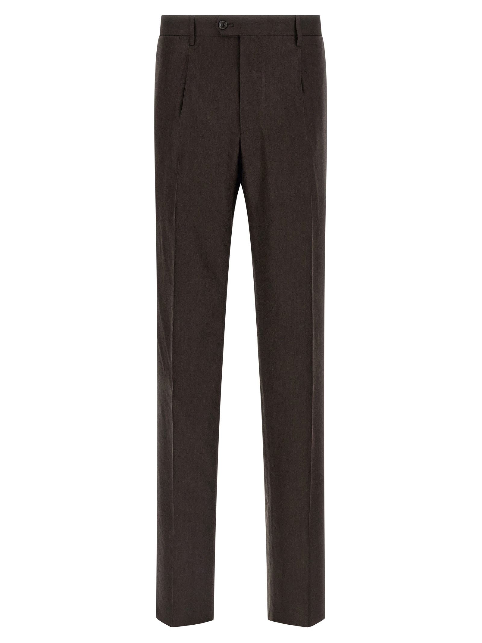 Brown Linen Two-Piece Suit
