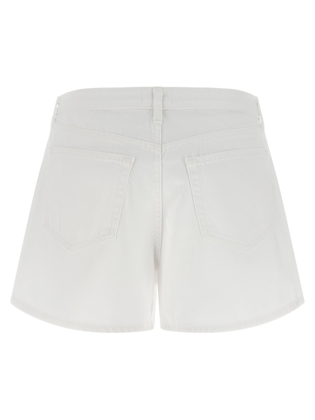 White Cotton Bermuda Shorts