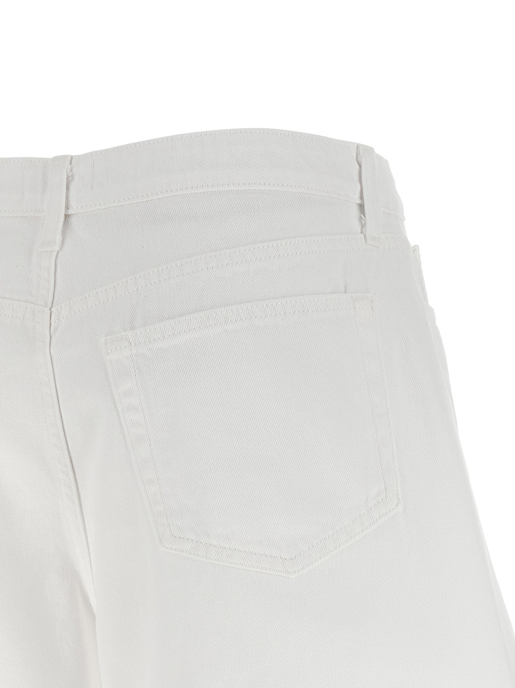 White Cotton Bermuda Shorts