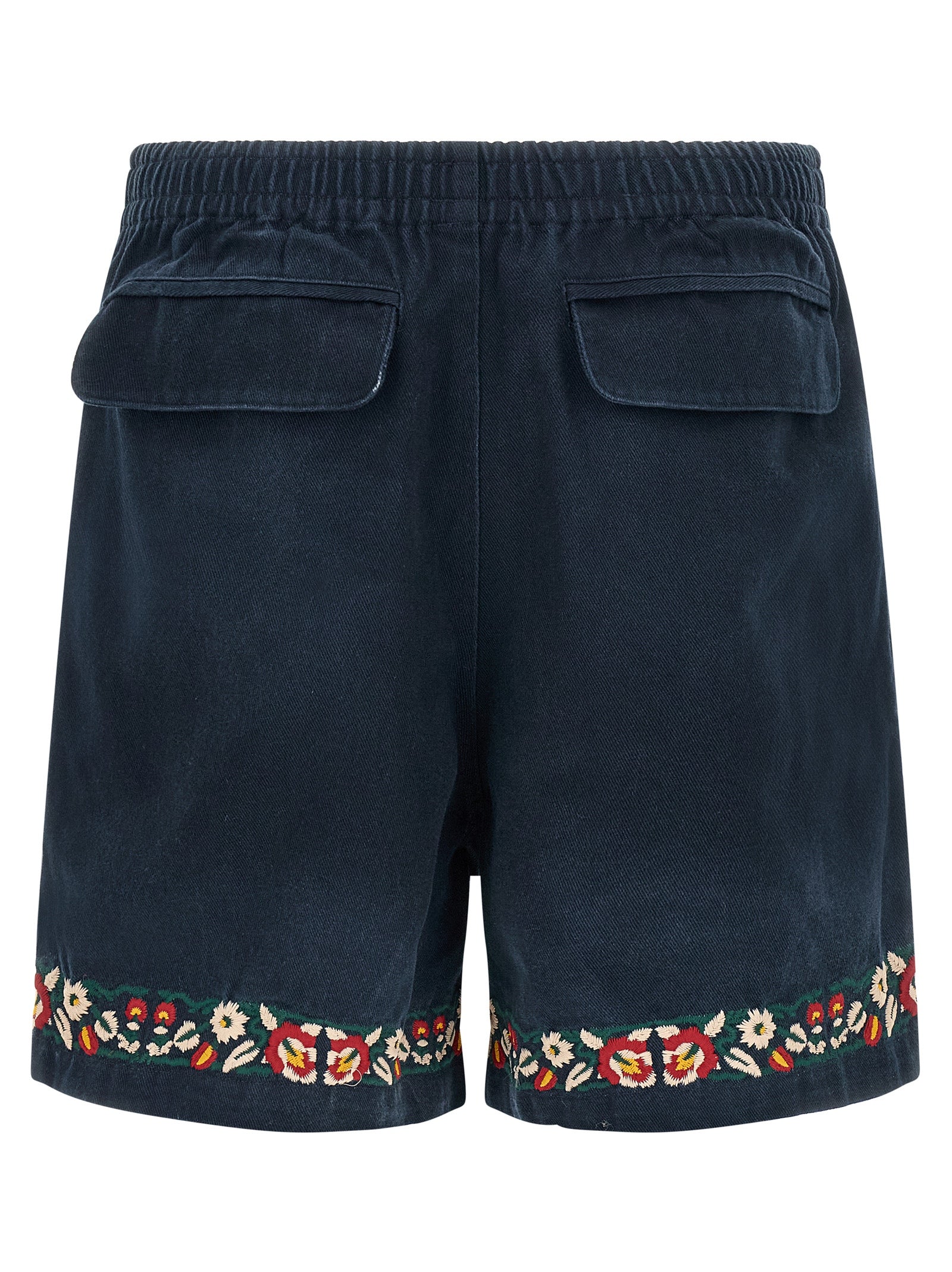 Blue Cotton Bermuda Shorts