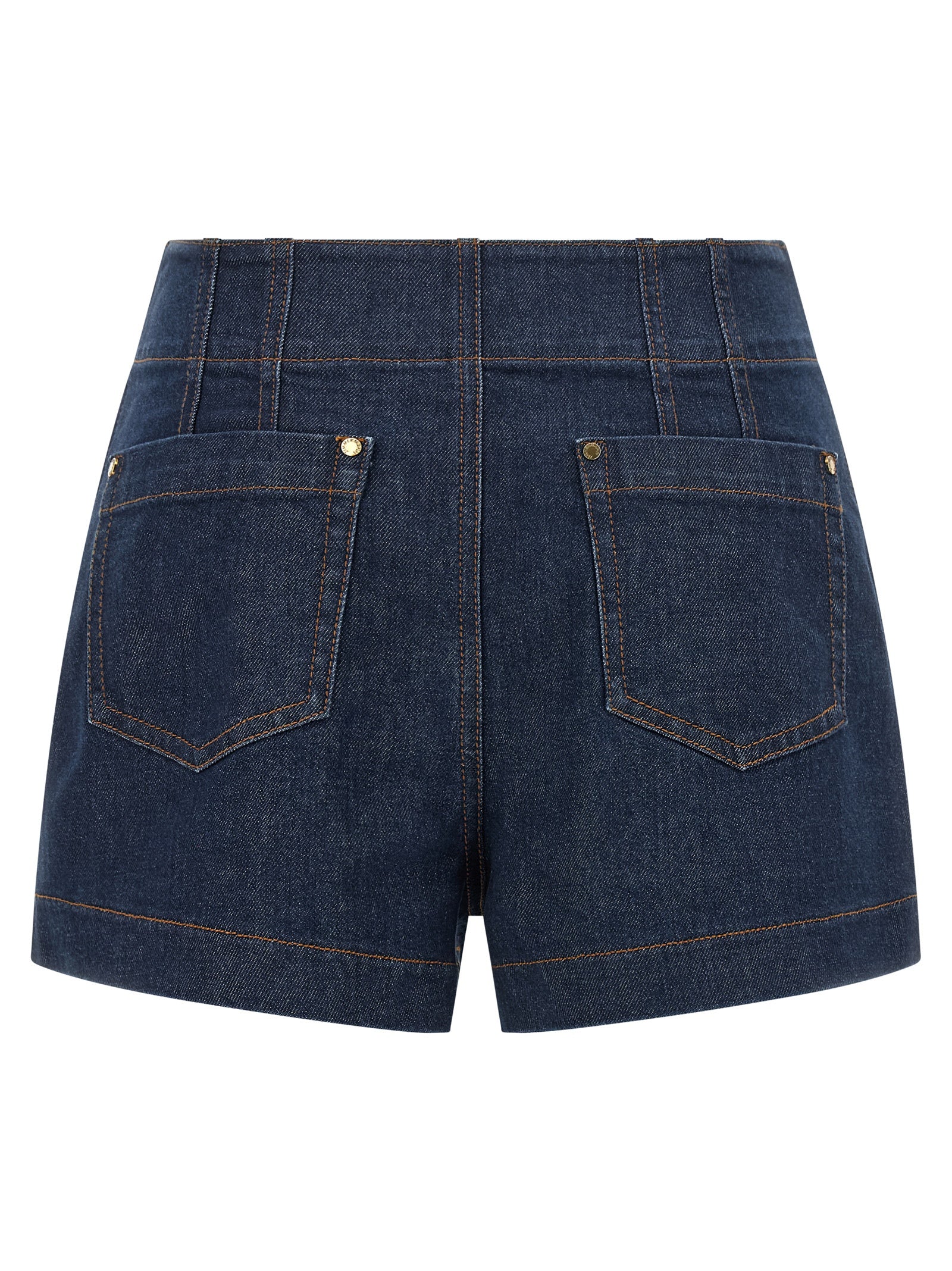 Blue Cotton Bermuda Shorts