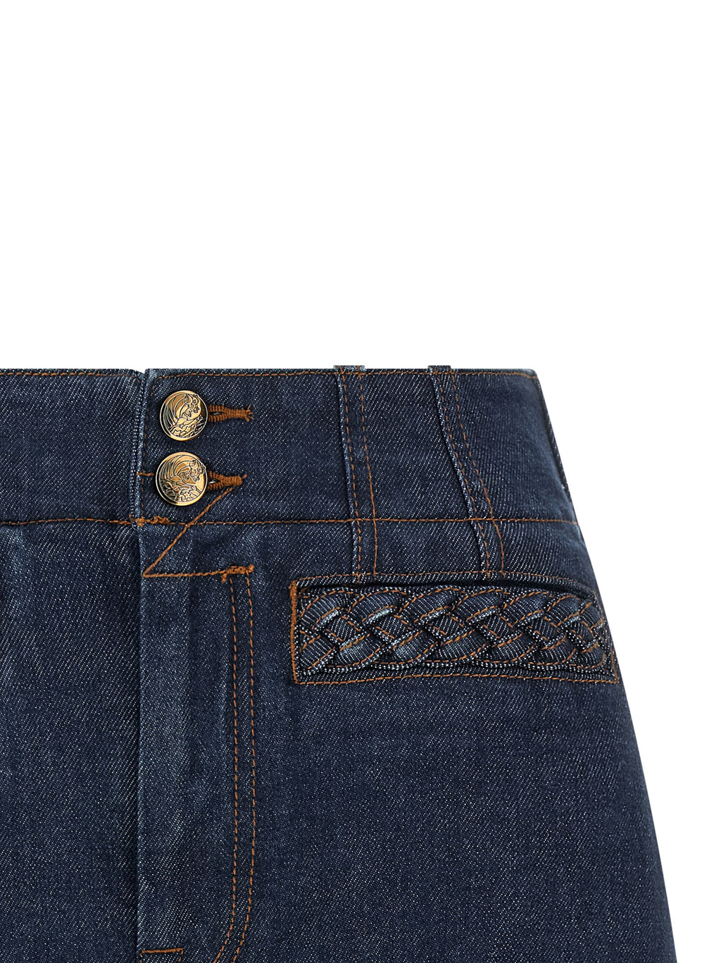 Blue Cotton Bermuda Shorts
