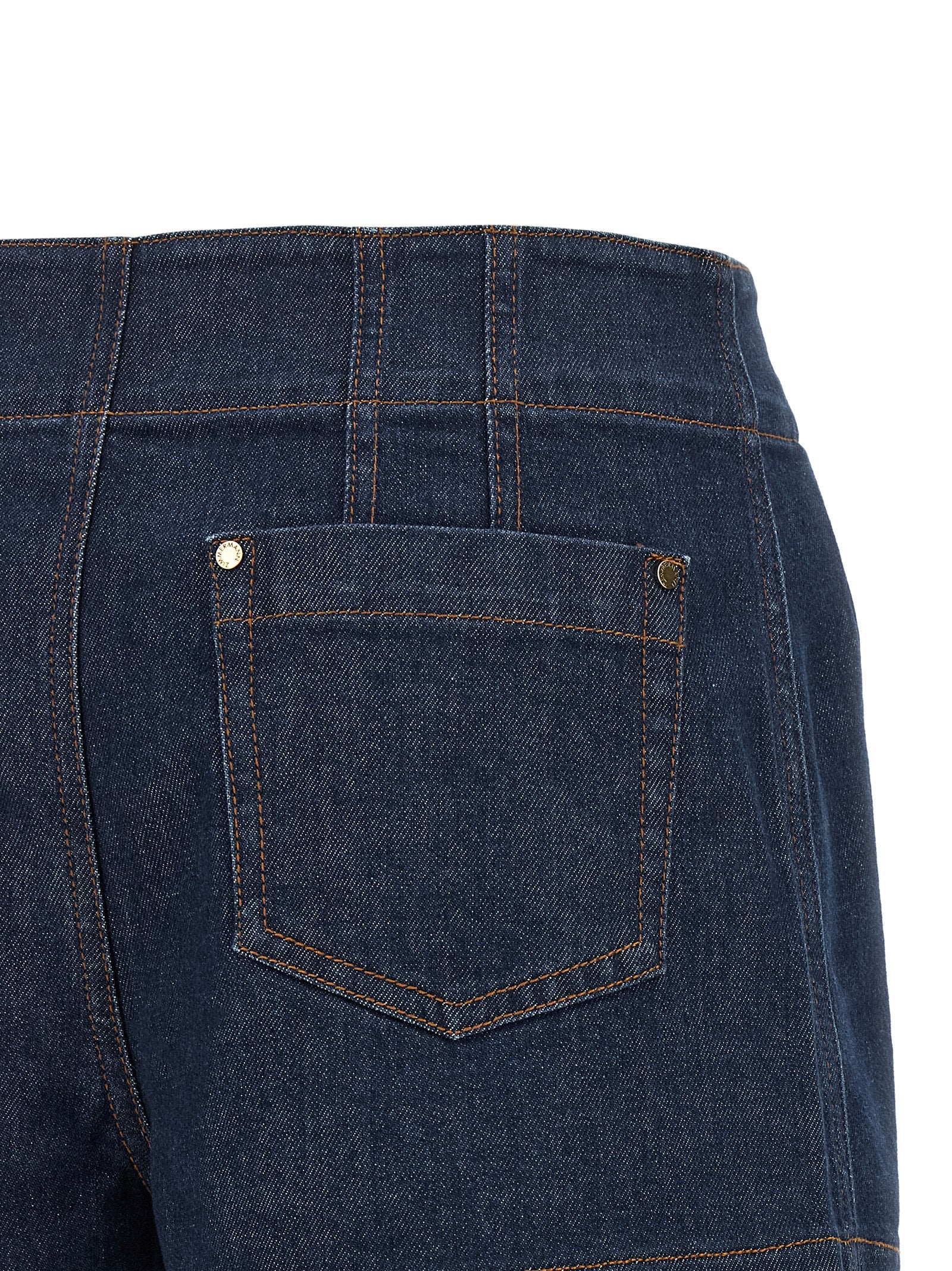 Blue Cotton Bermuda Shorts