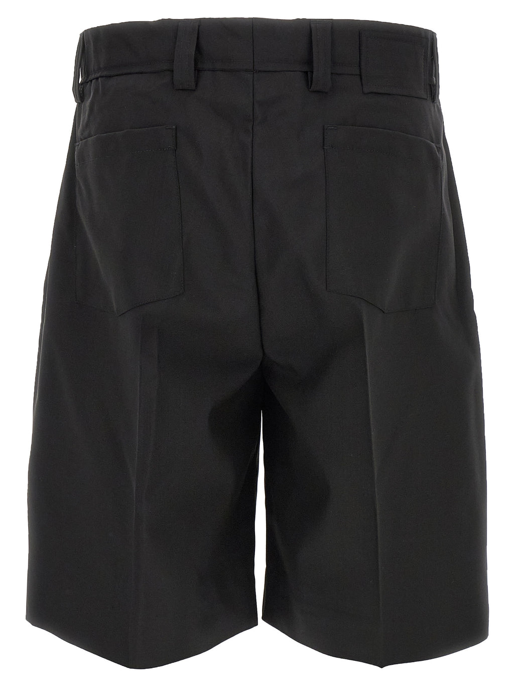 Black Wool Bermuda Shorts