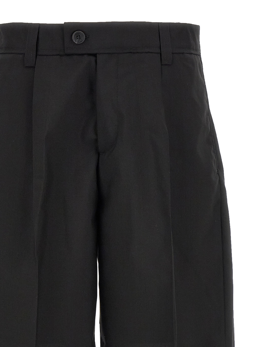 Black Wool Bermuda Shorts