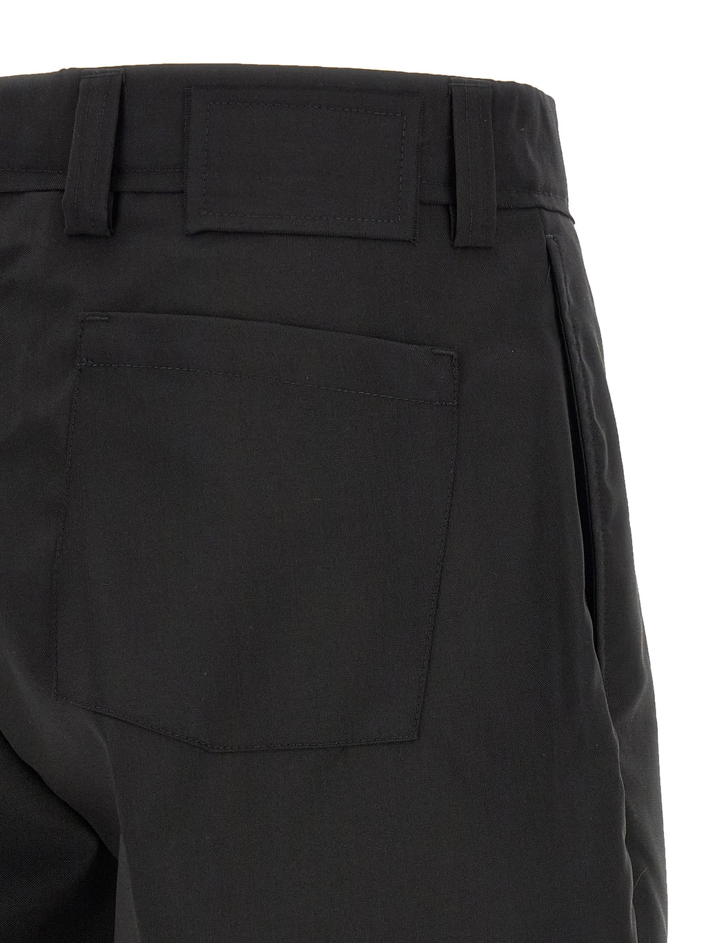 Black Wool Bermuda Shorts