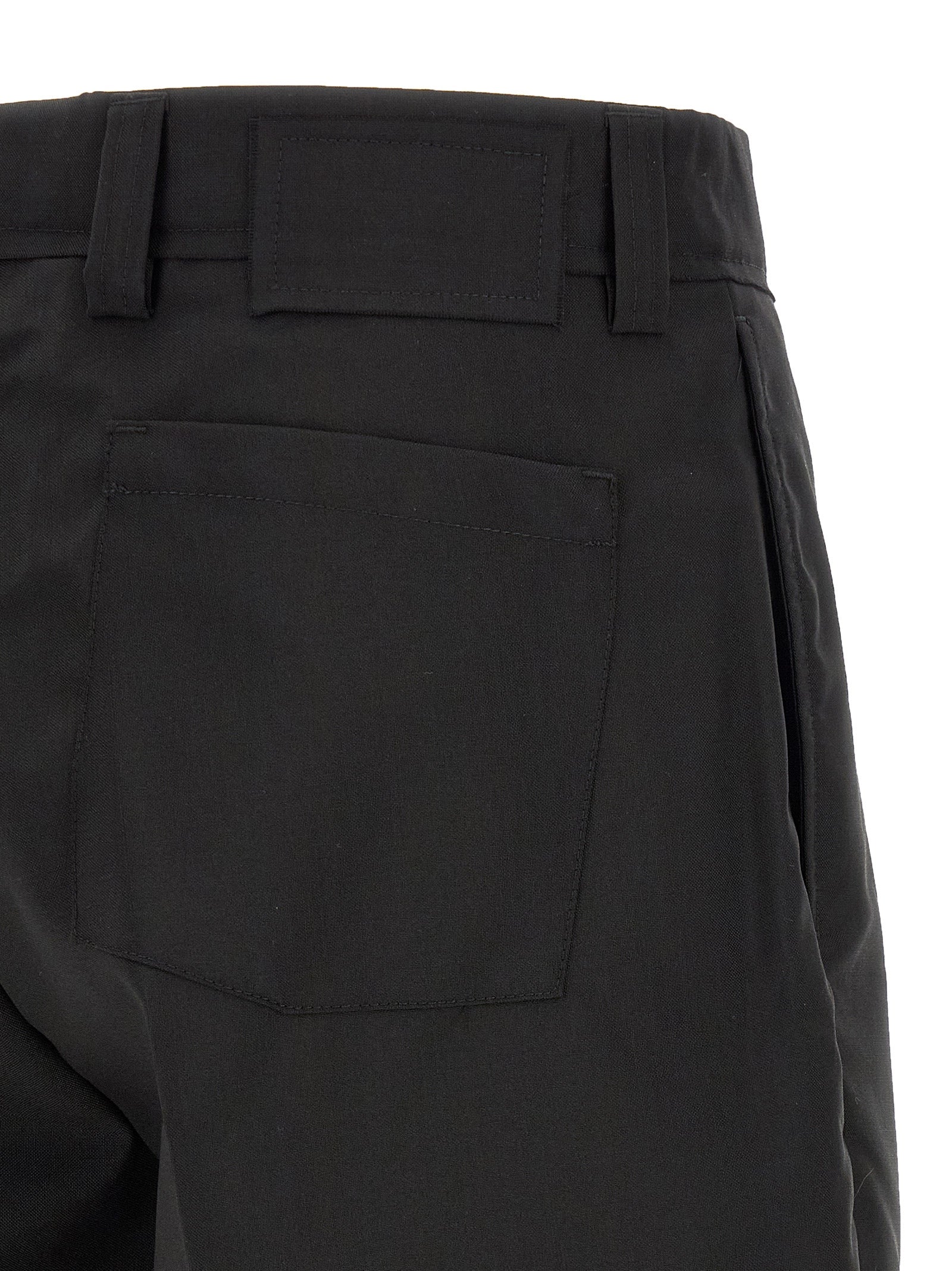 Black Wool Bermuda Shorts