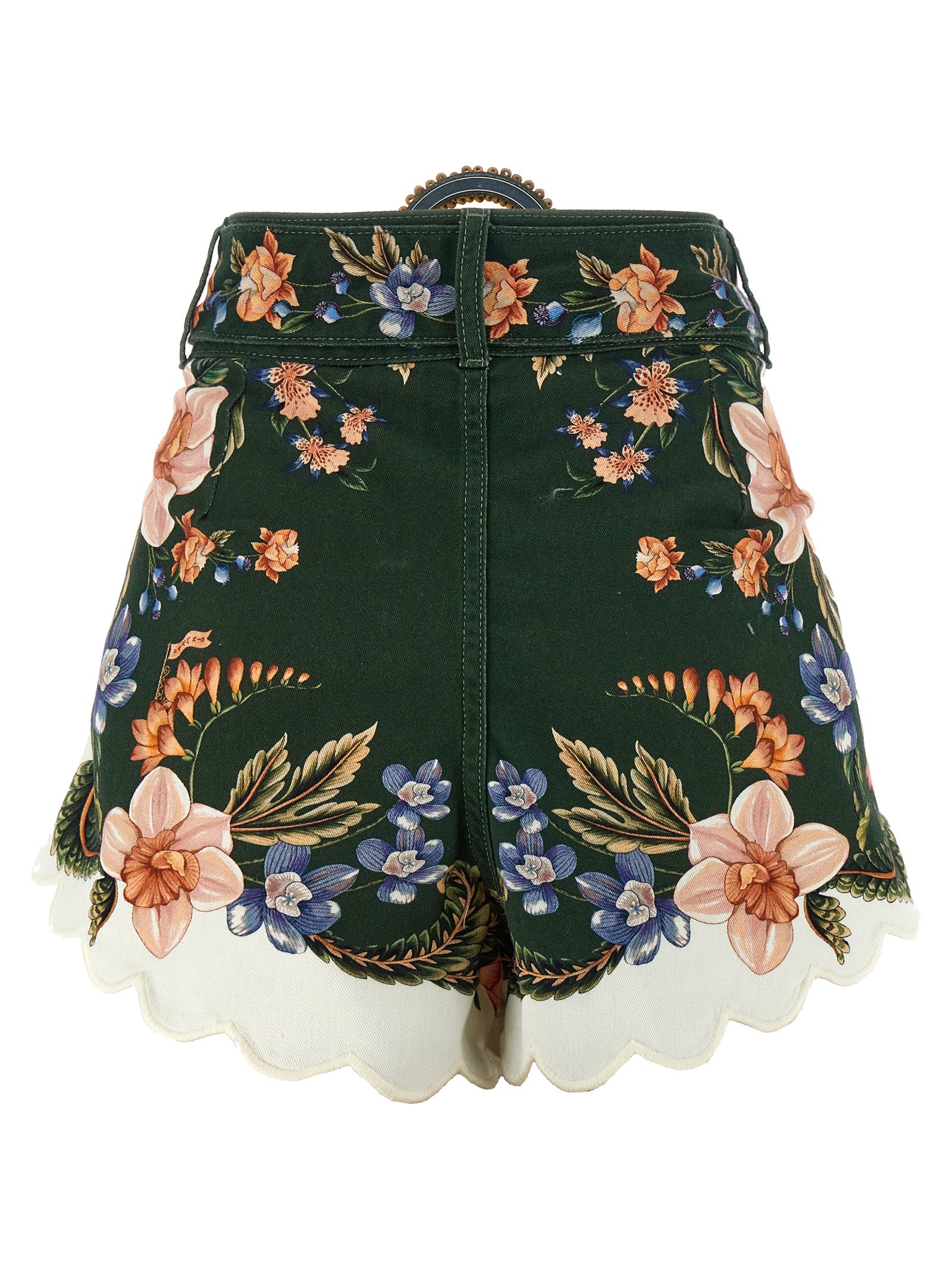 Bicolor Linen Bermuda Shorts