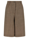 Brown Virgin Wool Bermuda Shorts