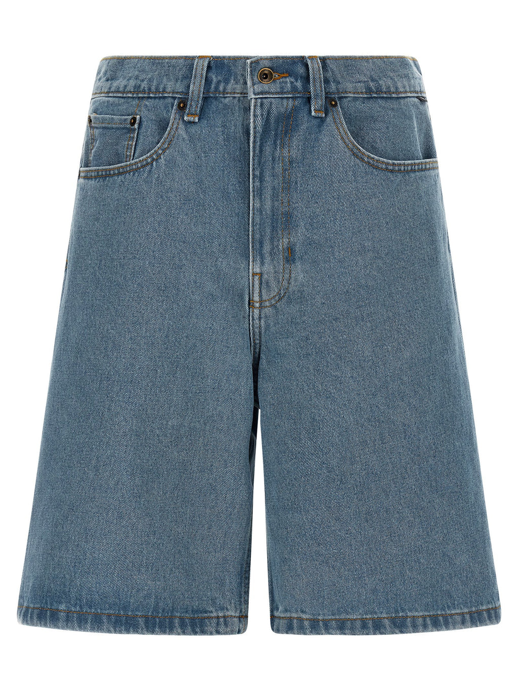 Blue Cotton Bermuda Shorts