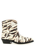 Beige Polyester Chelsea Boots