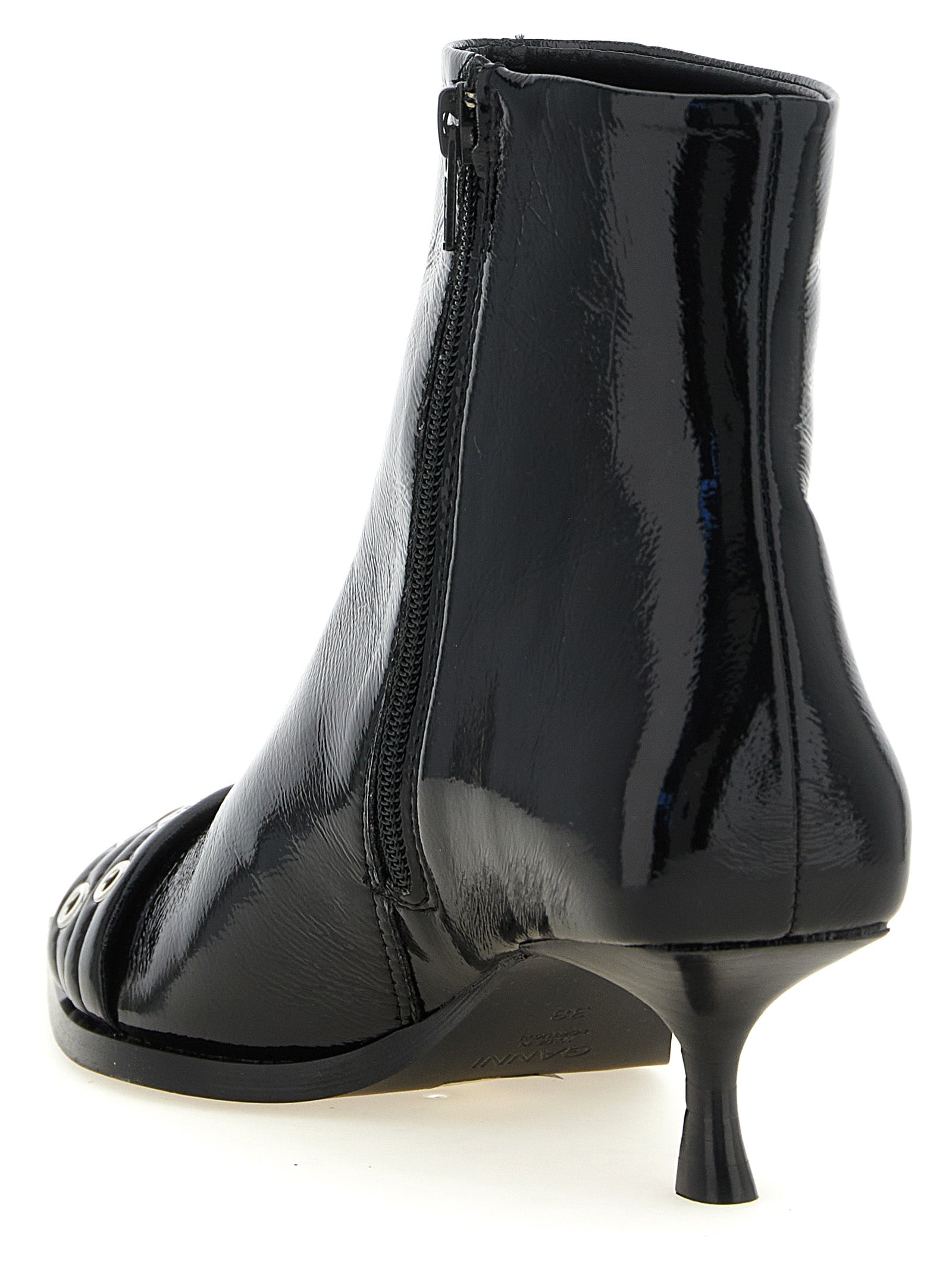 Black Polyethylene Ankle Boots