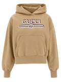 Beige Cotton Hoodie