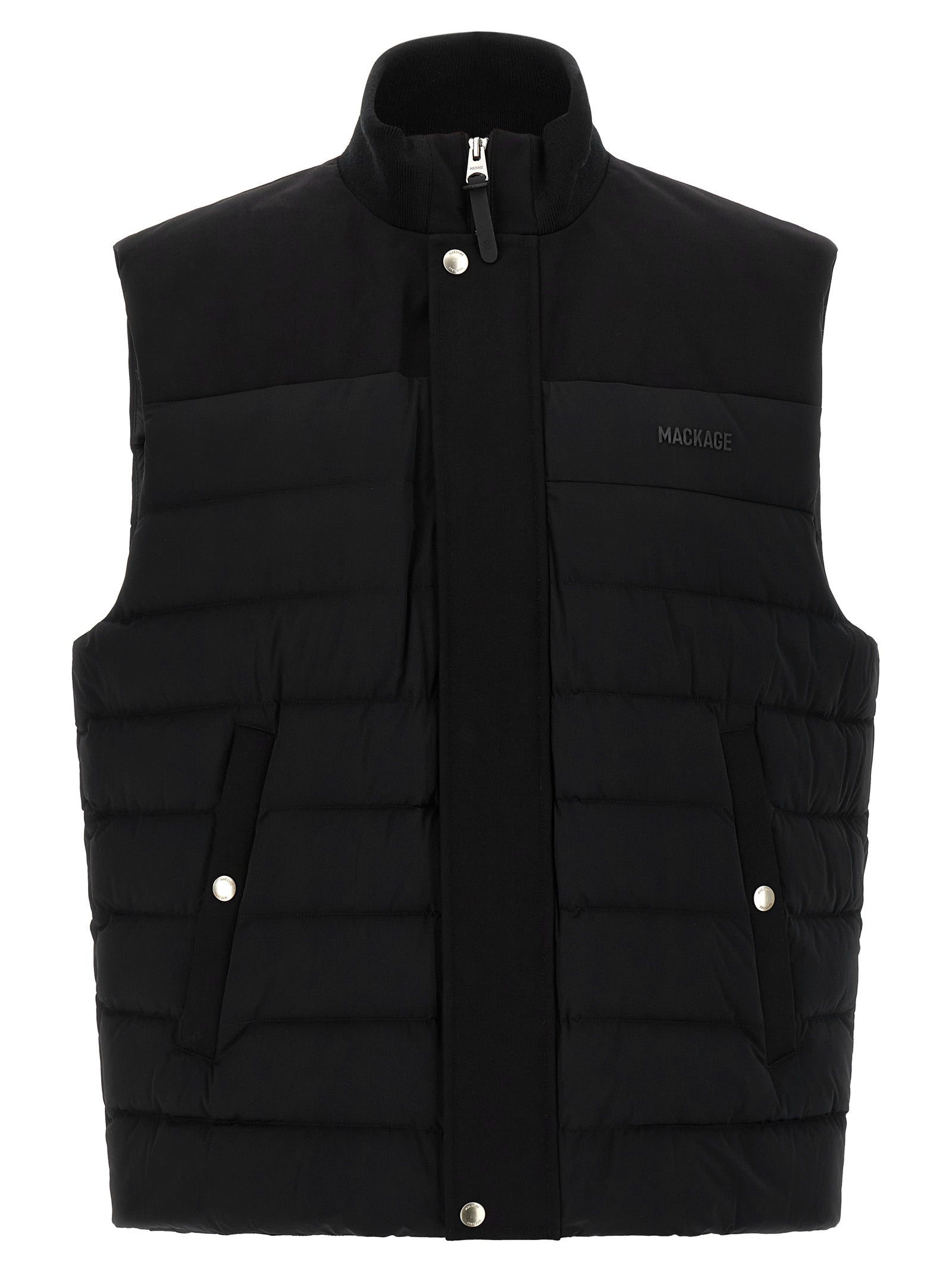 Black Nylon Sleeveless Jacket