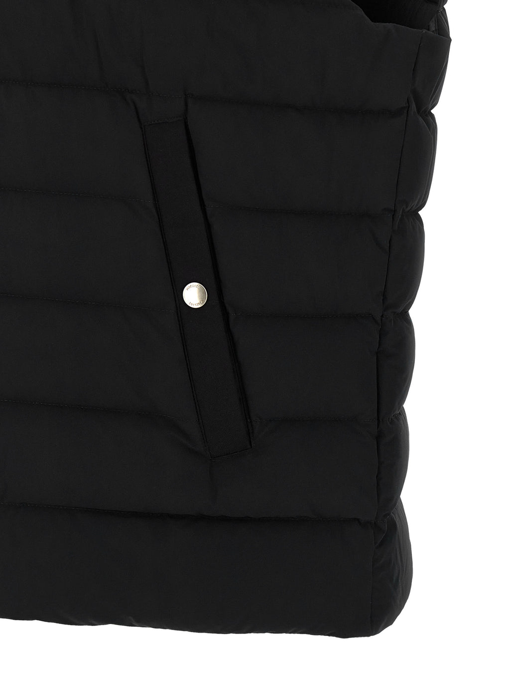 Black Nylon Sleeveless Jacket