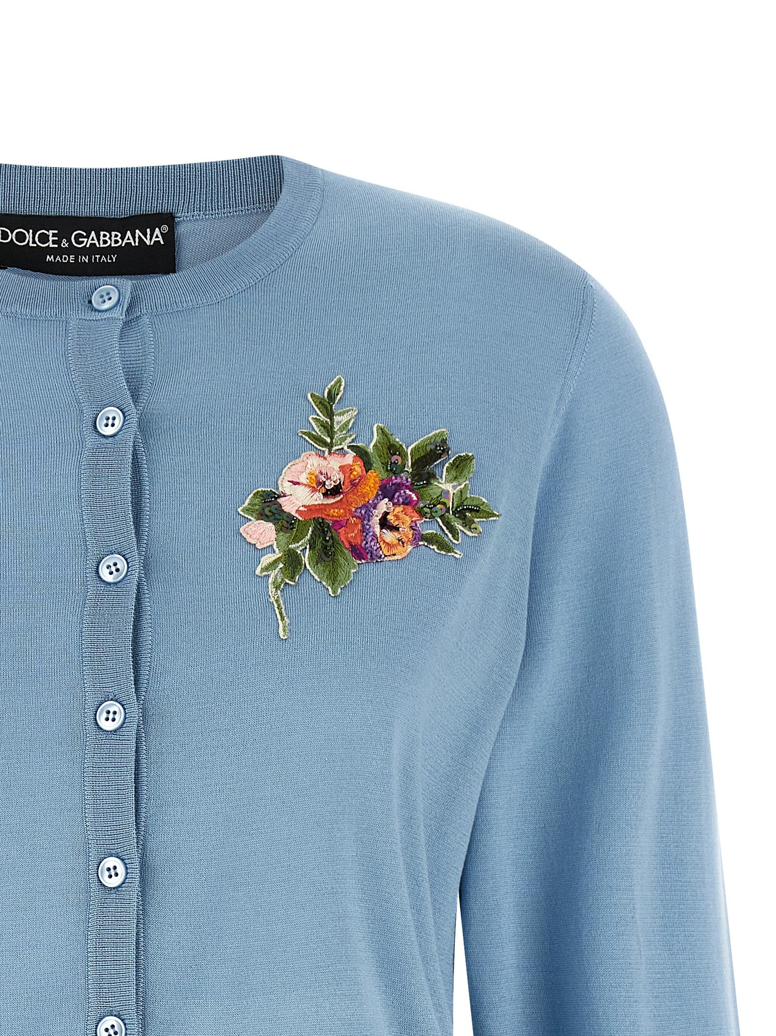 Blue Silk Cardigan
