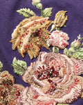 Purple Floral Embellsihed MidWaist Mini Skirt