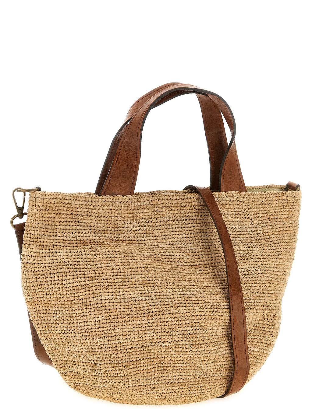 Beige Raffia Handbag