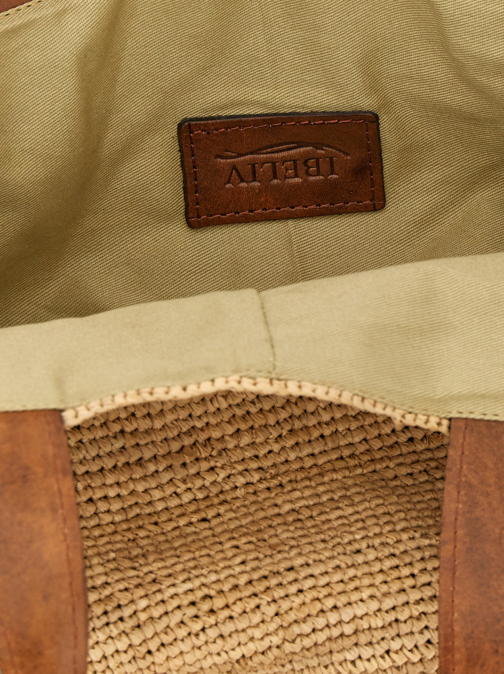 Beige Raffia Handbag